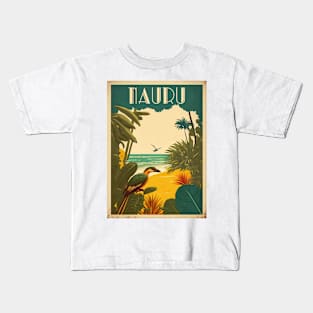 Nauru Vintage Travel Art Poster Kids T-Shirt